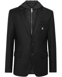 Billionaire - Blazer Con Cierre De Botón Y Capucha - Lyst