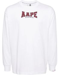 Aape By A Bathing Ape - T-Shirt Met Logoprint Met Lange Mouwen - Lyst