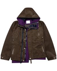 Sacai - Hooded Corduroy Jacket - Lyst