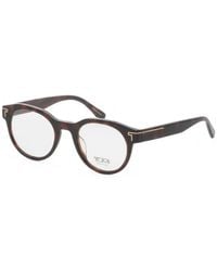 Tumi - Tortoiseshell-Effect Round-Frame Glasses - Lyst