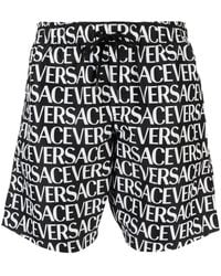 Versace - Logo-print Swim Shorts - Lyst