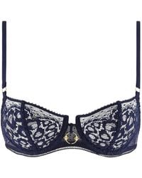 Aubade - Illusion Fauve Lace-Panelled Bra - Lyst