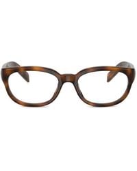 Prada - Tortoiseshell-Effect Rectangle-Frame Glasses - Lyst