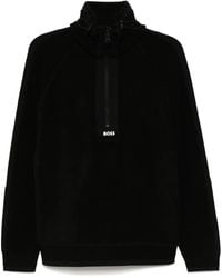 BOSS - Sweater Met Halve Rits - Lyst