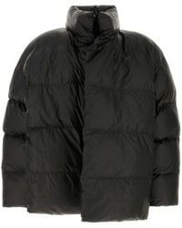 Balenciaga - Gefütterte Jacke Mit Logo-Print - Lyst
