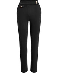 Ralph Lauren - Button-Detail Ponte Trousers - Lyst