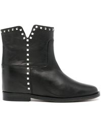 Via Roma 15 - Studded Suede Boots - Lyst