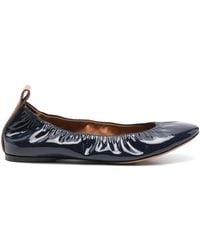 Lanvin - The Leather Ballerina Flat - Lyst