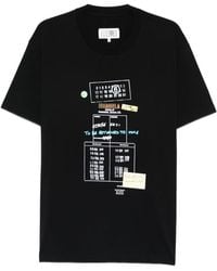 MM6 by Maison Margiela - Graphic Print T-Shirt - Lyst
