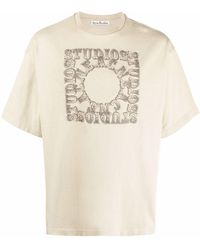 Acne Studios - T-Shirt mit grafischem Print - Lyst