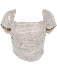 GIUSEPPE DI MORABITO - Top con aplique de cristales - Lyst