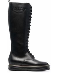 Bally - Lace-Up Knee-High Boots - Lyst
