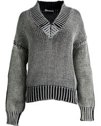 VAQUERA - V-Neck Ribbed Sweater - Lyst
