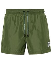 Dolce & Gabbana - Logo-Embroidered Swim Shorts - Lyst