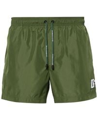 Dolce & Gabbana - Logo-Embroidered Swim Shorts - Lyst