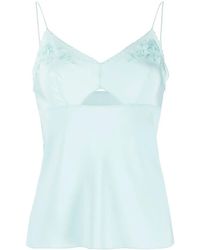 Alberta Ferretti - Floral-Embroidered Silk Cami - Lyst