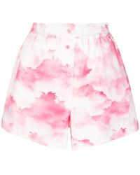 Damen Bekleidung Kurze Hosen Mini Shorts ROTATE BIRGER CHRISTENSEN Baumwolle Shorts Ponisan aus Baumwollpopeline in Pink 