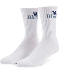 Rhude - Rossa Logo-Intarsia Socks - Lyst