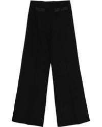 Sandro - Satin-Panelled Flared Trousers - Lyst