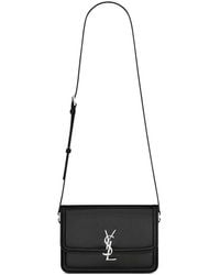 Saint Laurent - Monogram-logo Leather Messenger Bag - Lyst