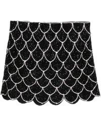 Alice + Olivia - Beaded Scalloped Mini Skirt - Lyst
