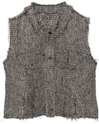 JNBY - Jacquard Collarless Cropped Vest - Lyst