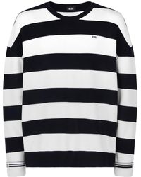 Gcds - Striped Logo-appliqué Sweatshirt - Lyst
