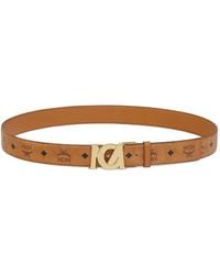 MCM - Visetos-Print Logo-Buckle Belt - Lyst