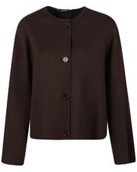 Max Mara - Scarf-Detail Button-Front Jacket - Lyst