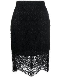 Burberry - Macramé-lace Pencil Skirt - Lyst