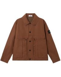 Stone Island - Chaqueta Con Parche De Botón - Lyst