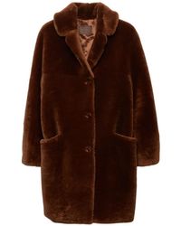 Prada - Shearling Coat - Lyst