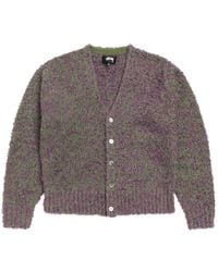 Stussy - Textured Knit Cardigan - Lyst
