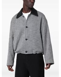Studio Nicholson - Leather-Collar Chore Jacket - Lyst