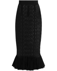 Dolce & Gabbana - Lace-Stitch Knit Skirt - Lyst