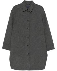 Max Mara - Long-Sleeve Button-Fastening Coat - Lyst