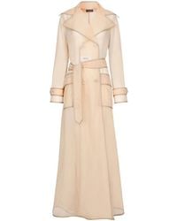 Dolce & Gabbana - Tech Marquisette Belted Trench Coat - Lyst