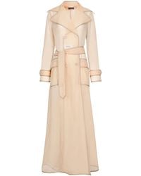 Dolce & Gabbana - Tech Marquisette Belted Trench Coat - Lyst