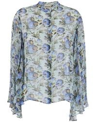 Semicouture - Camisa con botones y motivo floral - Lyst