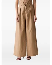 KARL LAGERFELD - Tie-Waist Pleated Trousers - Lyst