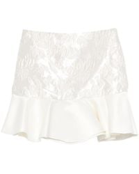 Ganni - Satin Cloque Mini Skirt - Lyst
