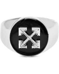Off-White c/o Virgil Abloh - Arrows Enamel Signet Ring - Lyst
