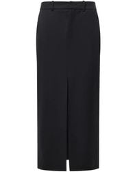 Frankie Shop - Midi Maybelle Front-Slit Belt-Loop Skirt - Lyst