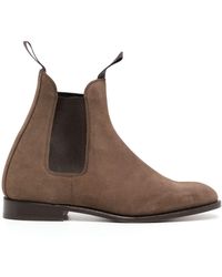 Tricker's - Elasticated-panels Suede Ankle Boots - Lyst