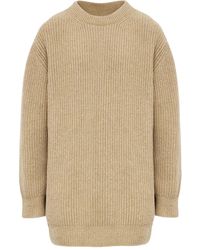 MM6 by Maison Margiela - Ribbed Crewneck Mini Dress - Lyst