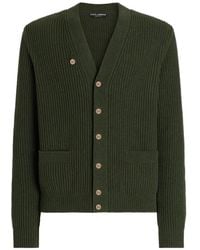 Dolce & Gabbana - English Rib-Knit Cardigan - Lyst