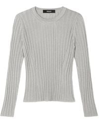 Versace - Ribbed Knit Viscose-Blend Crewneck Top - Lyst
