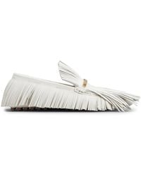 Tod's - Logo-Plaque Franged Leather Loafers - Lyst