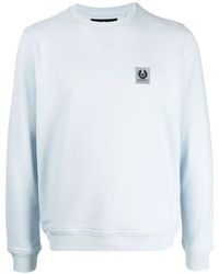 Belstaff - Logo Patch Long-Sleeved Sweatshirt - Lyst