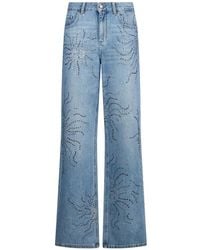 Liu Jo - Straight-Leg Jeans With Rhinestones - Lyst